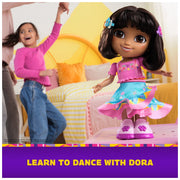 Spin Master Dance With Me Dora Interactive Doll with Music, Bilingual Phrases, 2 Skirts, Barrettes, Collector Card, 6073345
