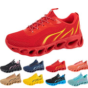 TIREOW Womens Neuropathy Wide Orthopedic Walking Shoes, Slip-On, Red, Size 8.5