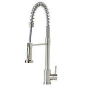 Better Homes & Gardens Elmont Single-Handle Spring Neck Pull-Down Kitchen Faucet, Satin Nickel, High Arc Spout, 1.8 GPM, BHF3008108SS002