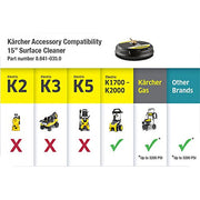 Karcher 15-Inch Pressure Washer Surface Cleaner Attachment, 8.641-035.0