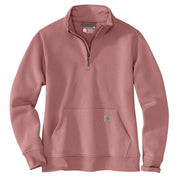 Carhartt Relaxed-Fit Midweight Quarter-Zip Mock-Neck Sweatshirt for Ladies - Rose Tint - XL
