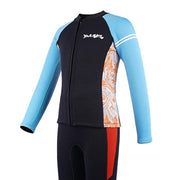 Ximing Children's 2.5mm Neoprene Nylon Wetsuit for Snorkeling, Black, Color L - Material: Neoprene