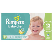 Pampers Baby Dry Disposable Diapers Enormous Pack Size 3 (168 Count)