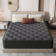 Zekbip 12DZ-KING 12 Inch Hybrid Mattress with Cooling Gel Memory Foam and Individually Wrapped Pocket Coils, Medium Firm, Queen