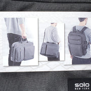 SOLO UBN308-10 Hybrid Briefcase Converts To Backpack. Backpack Straps Stay In A Zippered C