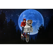 NECA E.T. 40th Anniversary 7 Scale Action Figure Elliot and E.T. on Bicycle with Pull-Back-and-Go Action, Multicolor