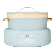 Beautiful 29147 10-in-1 8 Qt Multi-Cooker with Bamboo Steamer Insert, 7 Preset Functions, Nonstick Coating, White Icing