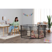 Regalo HU-XI-42 192-Inch Super Wide Adjustable Baby Gate and Play Yard, Black