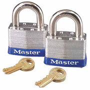 Master Lock 5T Keyed-Alike Wide Laminated Pin Tumbler Padlocks, 2-inch, Steel, 2-Pack