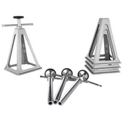 KFFKFF  RV-SJ-6000 RV Stabilizer Jacks, 4 Pack Aluminum RV Leveling Jacks, RV Stack Jacks for RV Travel Trailer Camper, Single Screw Jack Support up to 6000 Lbs, Adjustable from 11 inch to 17 inch