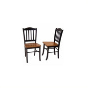 Boraam 30536 Shaker Chair, Black/Oak, Set of 2