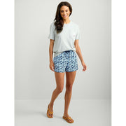 Huk Block Beach Short-Sleeve Pocket T-Shirt for Ladies - Harbor Mist - L