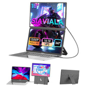 SIAVIALA Laptop Screen Extender Portable Monitor, 16 Inch FHD 1920x1200, 360 Rotatable Detachable Stand, Up and Down Adjustable, HDMI USB Type-C Compatible, Lightweight N2