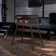 Blackstone Adventure Ready Outdoor Griddle, 2-Burner 22in Propane Flat Top Grill with Hood and Adjustable Stand, Gray, 2481