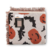 Way To Celebrate Halloween Soft Touch Pumpkins & Bats Jacquard Knitted Tapestry Throw, Multicolor, 50 x 60 in