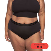 Thinx For All Leaks Hi-Waist Reusable Bladder Leak Underwear, Light Absorbency, Black, Size 1X