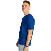 Hanes Beefy-T Unisex Heavyweight Cotton T-Shirt, Deep Royal, S