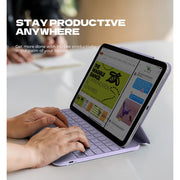 Dexnor iPad Keyboard Case with Backlit Multi-Touch Trackpad, Ultra-Thin Magnetic Detachable Folio, Purple, Compatible with iPad 11th Gen A16 11in and 10th Gen 10.9in, 3000542