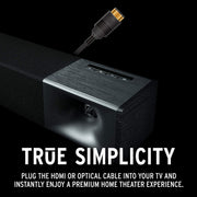 Klipsch 1068777 Cinema 600 Sound Bar 3.1 Home Theater System with HDMI-ARC for Easy Set-Up, Black