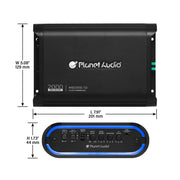 Planet Audio MB2000.1D Mini Bang Series 2000W Class D Monoblock Car Amplifier, 1 Ohm Stable, MOSFET Power Supply