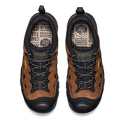 KEEN 1028998  Targhee IV Vented Hiking Shoes for Men - Bison/Golden Yellow - 10M