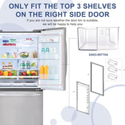 Nobrand Refrigerator Door Bin Right Upper Replacement Shelf Compatible with Samsung RF28T5001SR RF27T5201SR RF27T5241SR RF27T5201SG RF28T5021SR DA63-09775A DA97-20984A