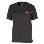 Milwaukee Women's Gridiron Short Sleeve Pocket T-Shirt, Black, Large, F451B-L