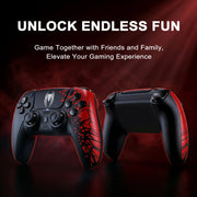 Rotacess Wireless Game Controller for PS5 with Dual Vibration, Motion Sensor, Screenshot Function, 3.5mm Audio Jack, Grey