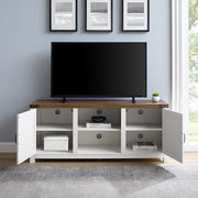 Woven Paths MP11508 Farmhouse Barn Door TV Stand for TVs up to 65
