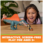 Spin Master PAW Patrol Dino Movie Rise & Roll Dino Playset with Rex and Spinosaurus Figures, Multicolor, Ages 3+, 6076188