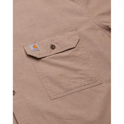 Carhartt Men's Fort Loose Long Sleeve Button-Down Shirt, Black Chambray, 4XL