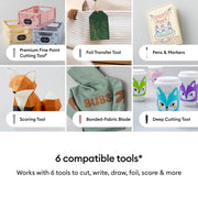 Cricut Explore 5 Die-Cutting Machine Ultimate Bundle with Crafting Tools and Heat Press, Taupe, 2012402