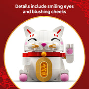LEGO Lucky Cat Building Toy, 280 Pieces, Waving Paw Action, White, Ages 9+, 6523866