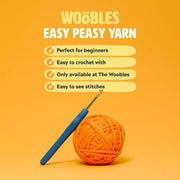 The Woobles Beginners Crochet Kit with Easy Peasy Yarn as seen on Shark Tank - with Step-by-Step Video Tutorials - BAT Crochet KIT