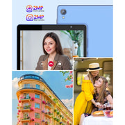Tedupee Android Tablet, 10 Inch, Android 14, Quad-Core CPU, 4GB RAM, 32GB ROM, 1280x800 IPS Display, WiFi 6, Dual 2MP Cameras, 6000mAh Battery, Blue M10