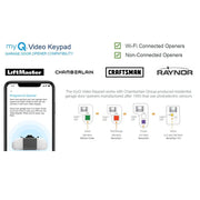 LiftMaster MyQ Smart Garage Video Keypad with 1080p HD Camera, Night Vision, Two-Way Audio, WiFi, Weather-Resistant Design, Rechargeable Battery, Swivel Mount VKP1-LM