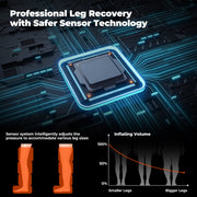Naipo Air Compression Leg Massager, Full Leg Recovery System with 3 Modes, 6 Pressure Levels, Timer Settings, Black