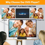 Dr. J Professional DVP/506 DVD Players HDMI DVD CD Player for Smart TV Compact DVD Player for Home Small CD Player with Remote