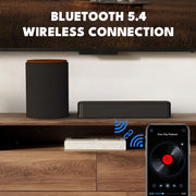 Dammyty Soundbar with Bluetooth 5.4, Wireless Subwoofer, 3D Surround Sound, Adjustable Bass, Multiple Inputs