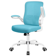 COOLHUTFK-918-Blue  Ergonomic Office Chair with Adjustable Lumbar Support and Flip up Arms, Blue