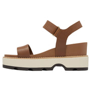 Sorel Joanie IV Y-Strap Wedge Sandals for Ladies - Velvet Tan/Blacken - 8M