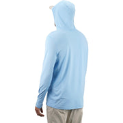 Aftco Air-O Mesh Hooded Fishing Shirt, UPF 50 Sun Protection, Quick Dry, DWR Stain Resistant, Thumb Loops, Lightweight Breathable Fabric, X-Large, Hint of Mint Heather, 81318237