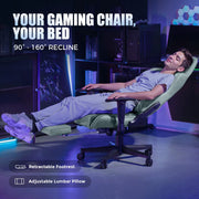 GTRACING High Back Racing Style Gaming Office Chair with Footrest and Adjustable Reclining Backrest