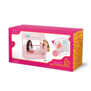Our Generation Pink Bunk Beds Accessory Set for 18-Inch Dolls with Bedding, Pillows, and Reversible Blankets, 21 in
