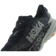Hoka Speedgoat 6 Men's Trail Running Shoes, Ultralight Cushioning, Vibram Megagrip Outsole, Black/Stardust, Size 9, 1147791-BKSTR