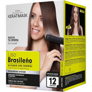 Be Natural Placenta Life Keratin Straightening and Split End Repair Mask Kit with Hyaluronic Acid, Formaldehyde Free, Frizz Reduction, Long-Lasting Smooth Hair, PLF01