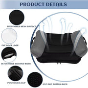 Inflatable Booster Seat, Portable Car Cushion with Quick Inflate, Mesh and PVC, Black, Pack of 2