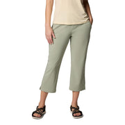 Columbia Women's All Seasons Capri Hiking Pants, Omni-Shade UPF 50+ Sun Protection, Omni-Shield Repellency, Safari Green, Large, 23 Inseam, Mid-Rise, Regular Fit, Stretch, 211964