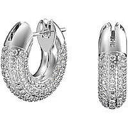 Swarovski Round Cut White Crystal Dextera Hoop Earrings
