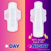 Always Radiant Extra Heavy Overnight Pads with FlexFoam Technology, Size 5, Unscented, 34 Count